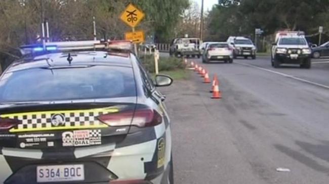 A man has died after a crash at Strathalbyn. Picture: 7NEWS