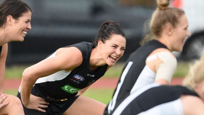 Layton's pre-season with the Pies is tracking well. (Pic: @CollingwoodFCW)