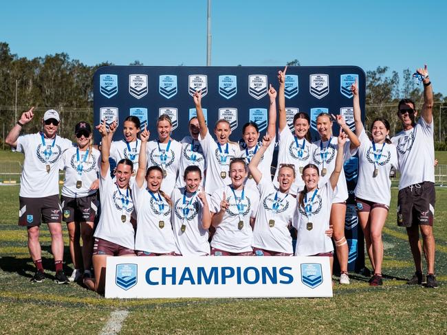 The Manly-Warringah Premier Women won their division at the 2022 NSW Touch State Cup. Picture: Chris Huang