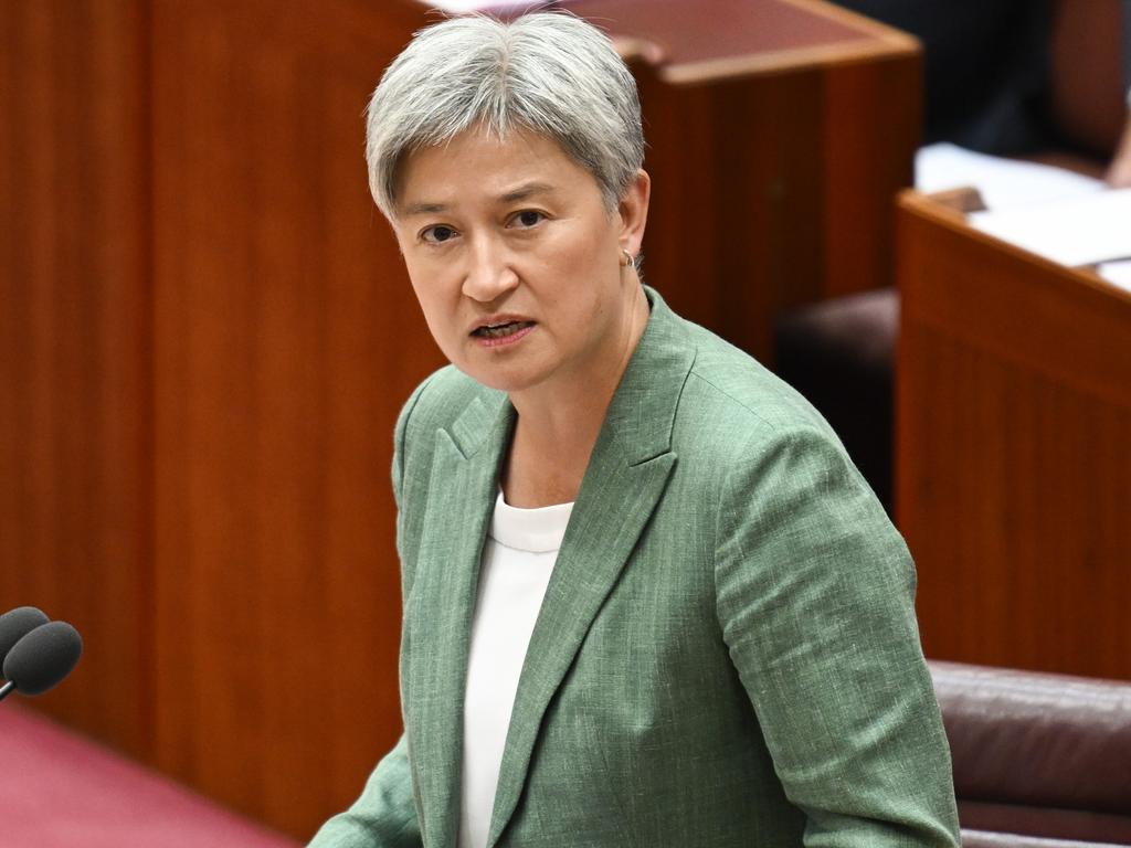 CASenator Penny Wong in the Senate at Parliament House in Canberra. Picture: Martin Ollman