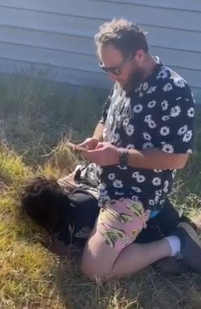 Former Barkly mayor Jeffrey McLaughlin during the citizen’s arrest.