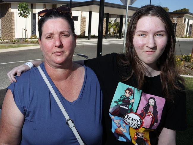 Brooke Young with daughter Kendra Young, 12. Picture: Liam Kidston