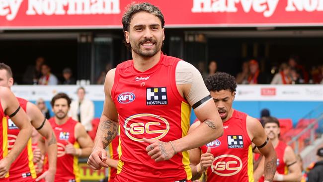 Izak Rankine has run out for the Suns for the last time, after requesting a trade to the Crows. Picture: Getty Images