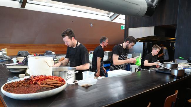 Indulge at Aloft. Chefs at work. Picture: Sam Rosewarne