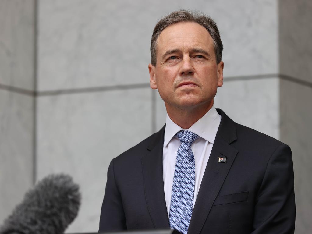 Health Minister Greg Hunt said it was ‘highly unlikely’ that the new variant would decrease the effectiveness of the Covid vaccine. Picture: NCA NewsWire / Gary Ramage