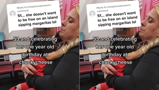 Trolls criticised her choice, saying she had six children already and was too old for another child. Photo: TikTok 