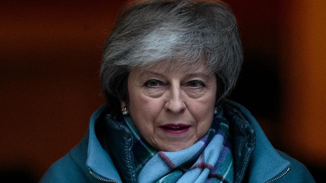 Theresa May leaves Downing St. Picture: Getty Images.