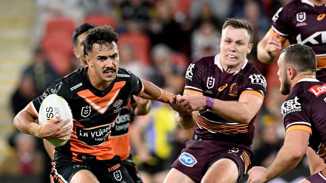 Phil Gould has denied rumours that the Bulldogs were looking to pounce on Tigers star Daine Laurie. Picture: Getty Images.