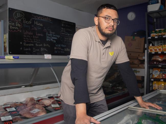 MD Imadul Islam Rahat of Tasmanian Prime Meats in Goodwood has been targeted by thieves who have stolen meat.Picture: Linda Higginson