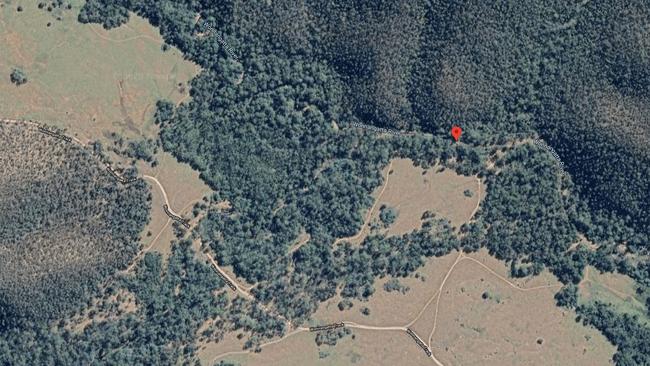 An aerial shot of where Mr Hill and Ms Clay camped at Wonnangatta. Picture: Supplied