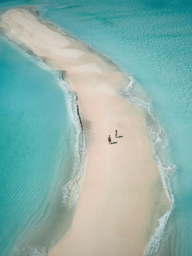 A sand bank near Soneva Fushi.