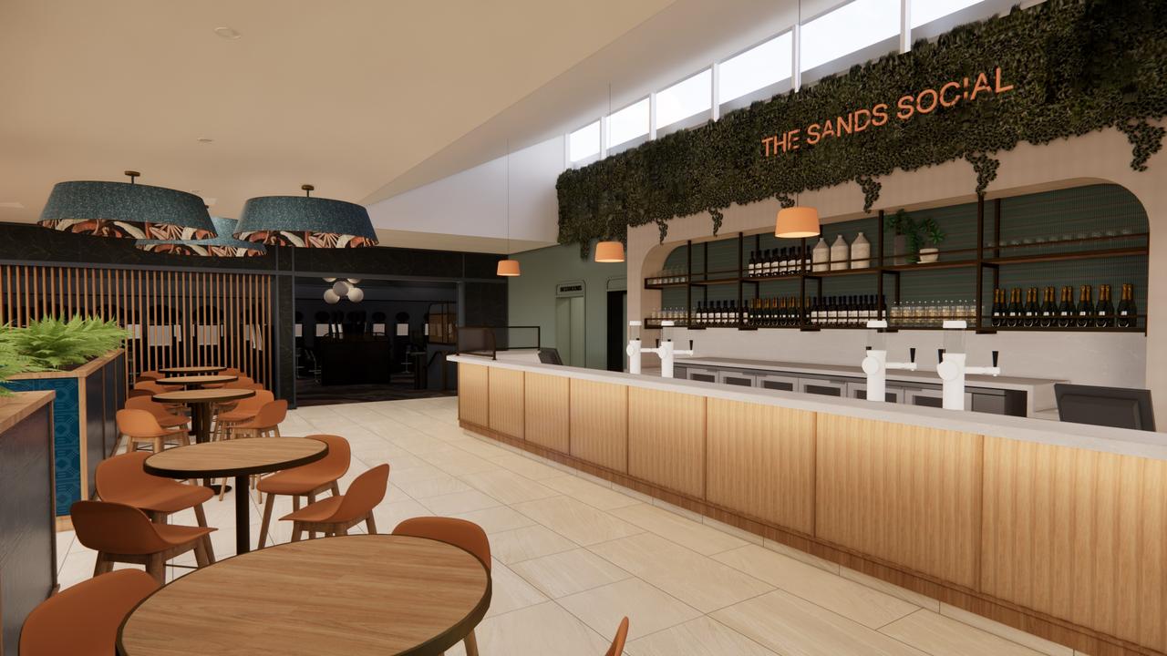 An artist's impression of the bar at The Sands Social in Sandgate.