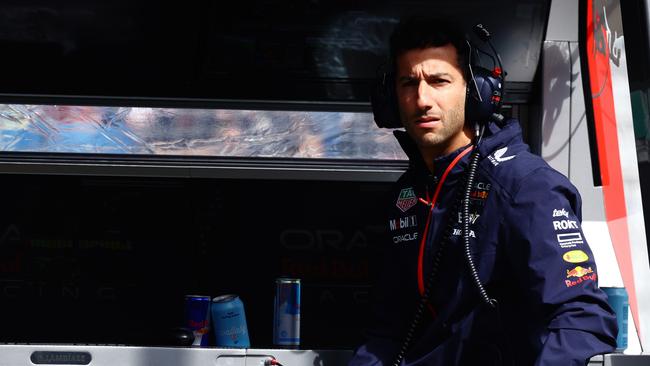 Australia’s Daniel Ricciardo hangs out at the pitwall at Albert Park. Picture: Mark Thompson/Getty Images