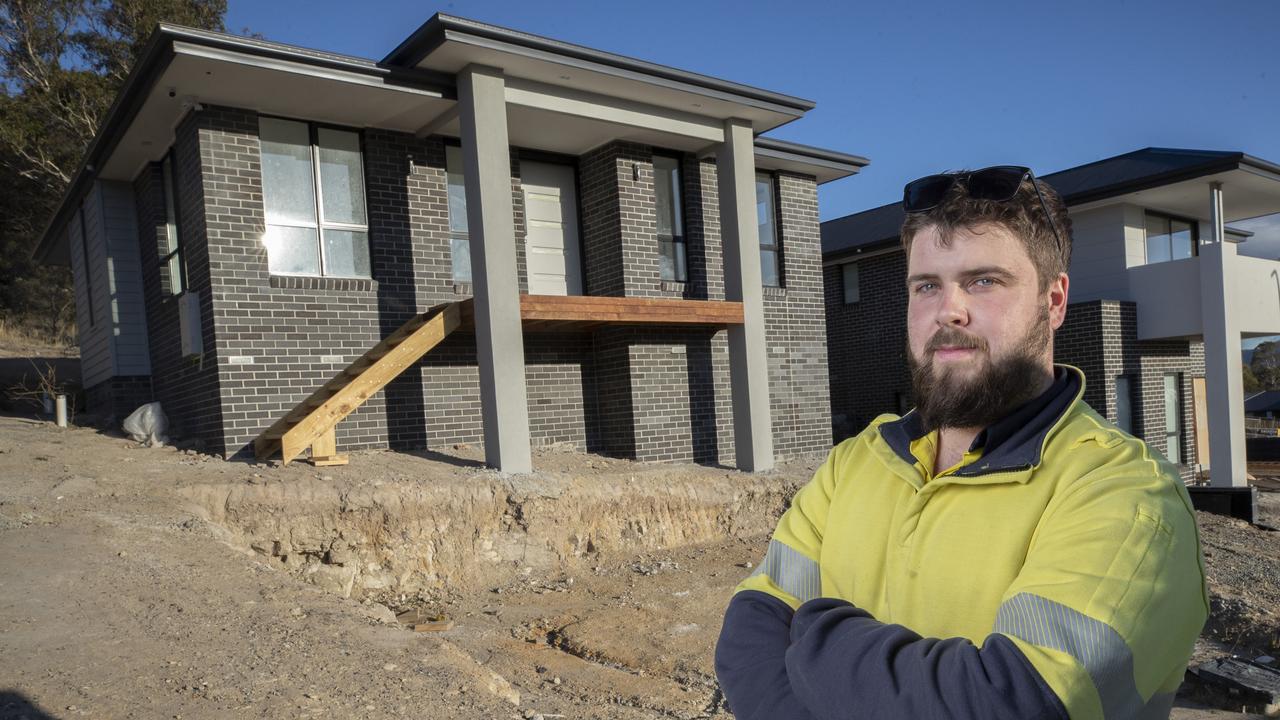 Jack Bird is a first homeowner who was building a home at Risdon Vale through Multi-Res Builders who have gone into liquidation.