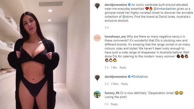 Some David Jones fans were not happy about the announcement. Picture: Instagram / @davidjonesstore