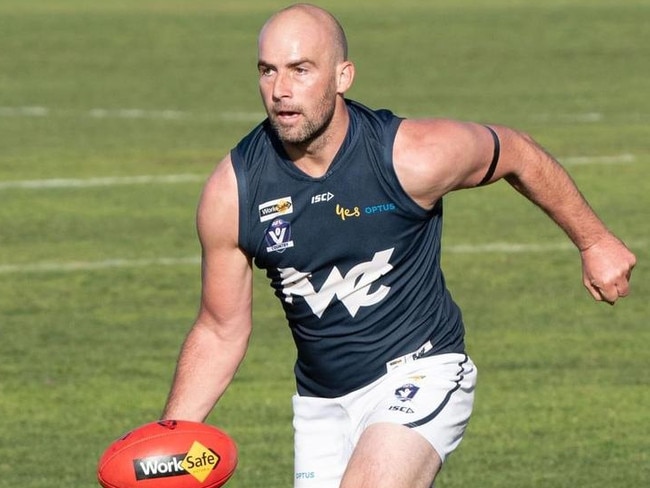 Ben Cunnington playing for Warrnambool last year. Picture: Warrnambool footy photos/Peter Goodman