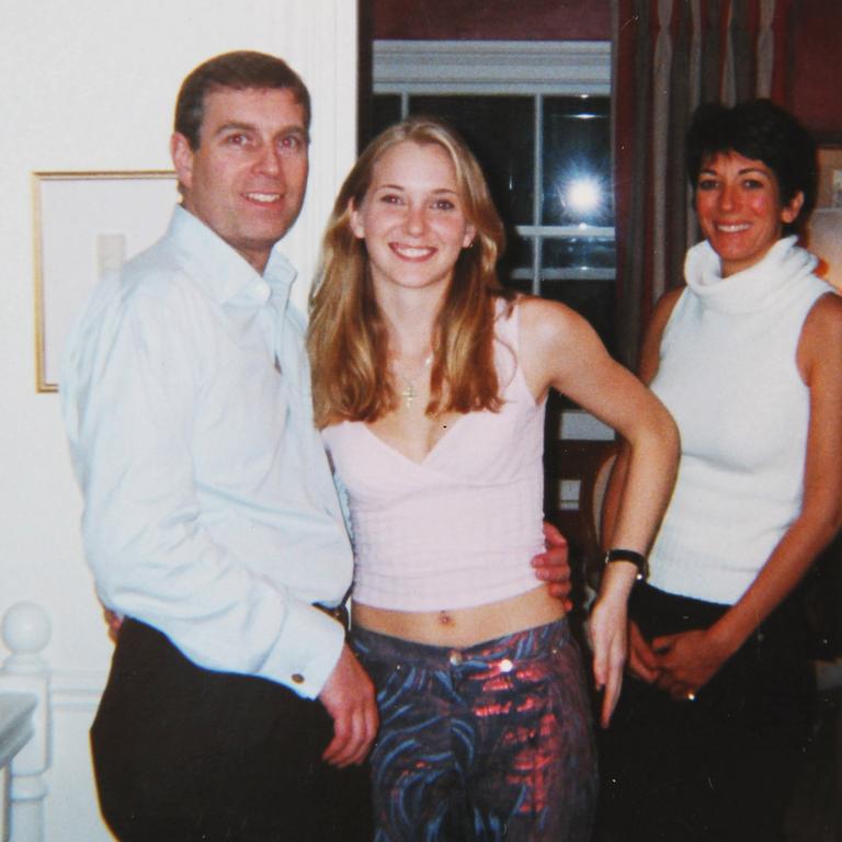 Virginia Roberts - pictured with Prince Andrew - claims she was trafficked by Epstein and Maxwell. Picture: Florida Southern District Court/Supplied