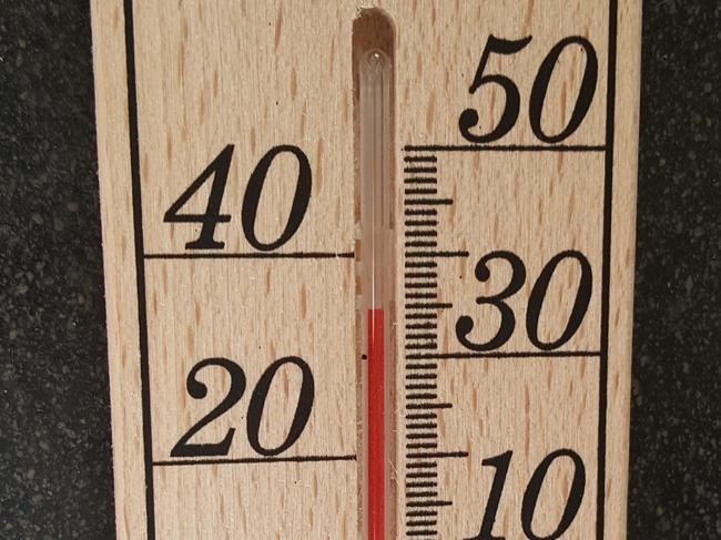 thermometer on a tram