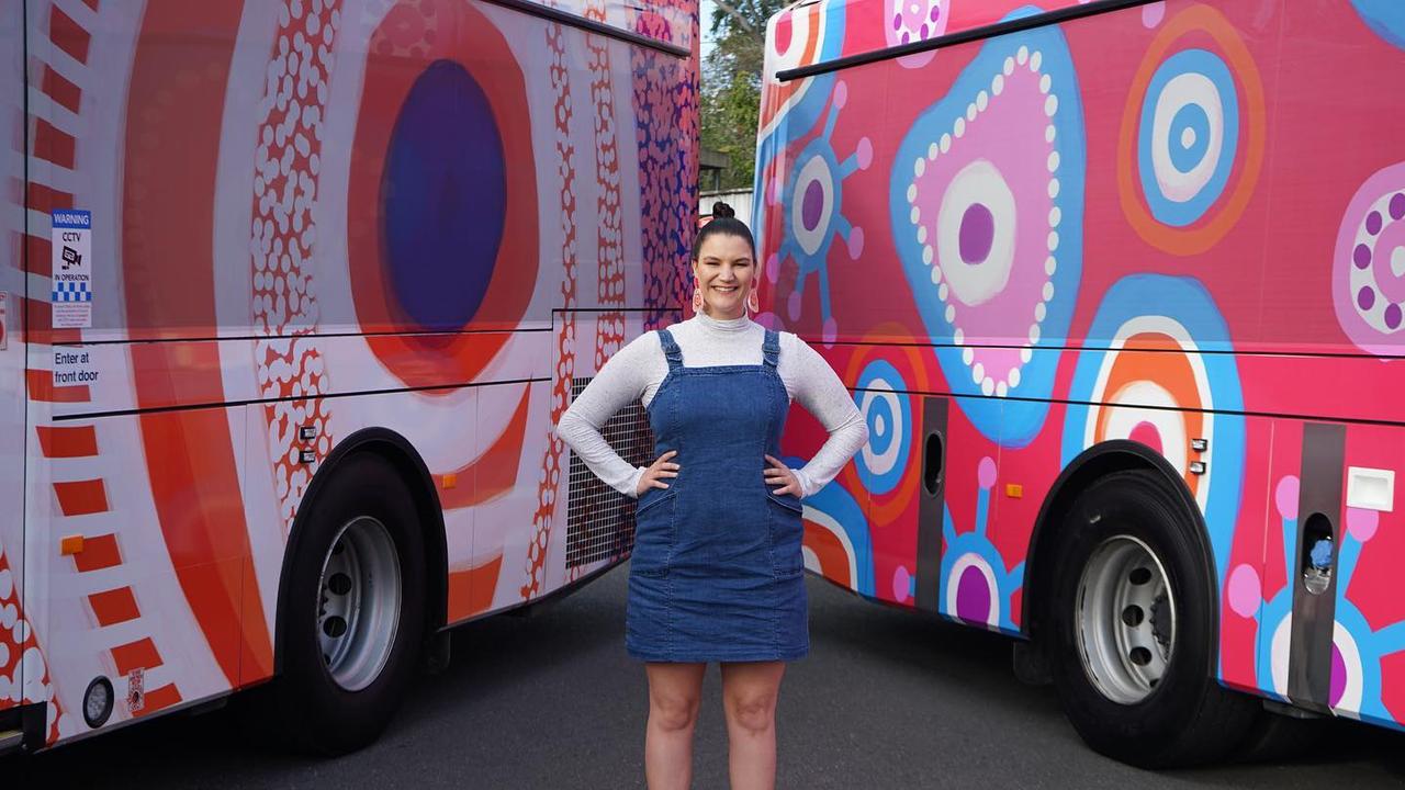 Goreng Goreng contemporary artist Rachael Sarra previously teamed up with the Brisbane City Council to showcase her designs in many projects including buses.