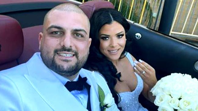 Newlyweds Robbie and Marina Morgan. The 29-year-old bride tragically died on her honeymoon after falling from a golf buggy on Hamilton Island.