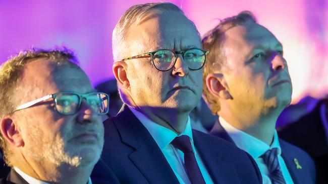 Prime Minister Anthony Albanese at a vigil in Melbourne on October 7 on the first anniversary of the Hamas attacks in Israel. Picture: Ian Currie/NewsWire