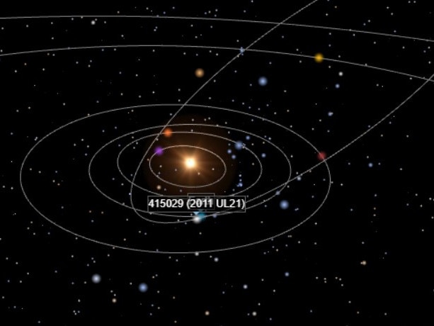 The 415029 asteroid. Picture: SpaceReference.Org