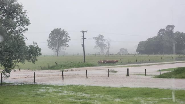Flooding in Tingoora near Kingaroy. Pic: Kelly Hillier via Facebook