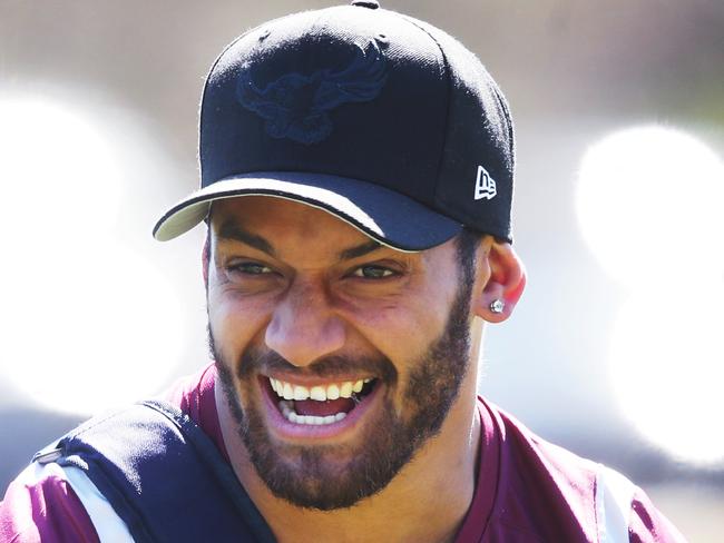 Api Koroisau during Manly training at NSW Institute of Sport, Narabeen. Picture. Phil Hillyard