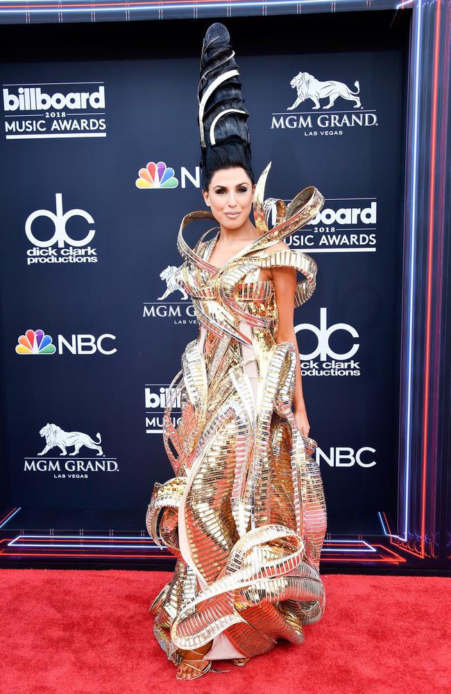 Singer Z LaLa (no, we have no idea either), clearly a big fan of the 1990s movie Coneheads. Picture: Getty