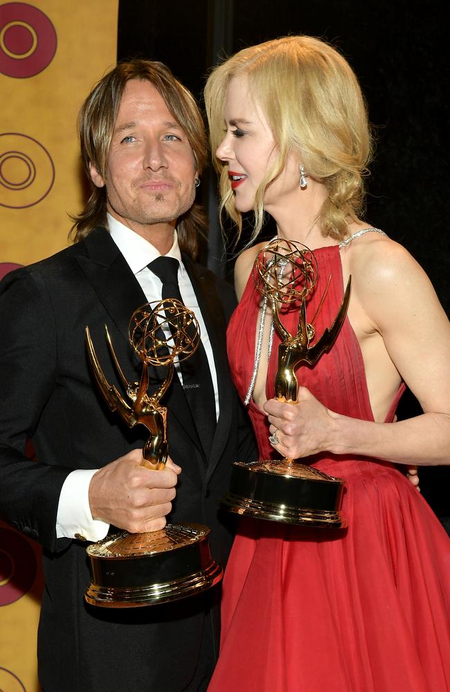 Keith Urban and Nicole Kidman attend HBO’s Post Emmy Awards Reception at The Plaza at the Pacific Design Center on September 17, 2017 in Los Angeles, California. Picture: Getty