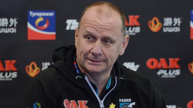 STAMP IT OUT: Port Adelaide coach Ken Hinkley says on-field football violence is “unfair and unreasonable’’. Picture: Brenton Edwards (AAP).