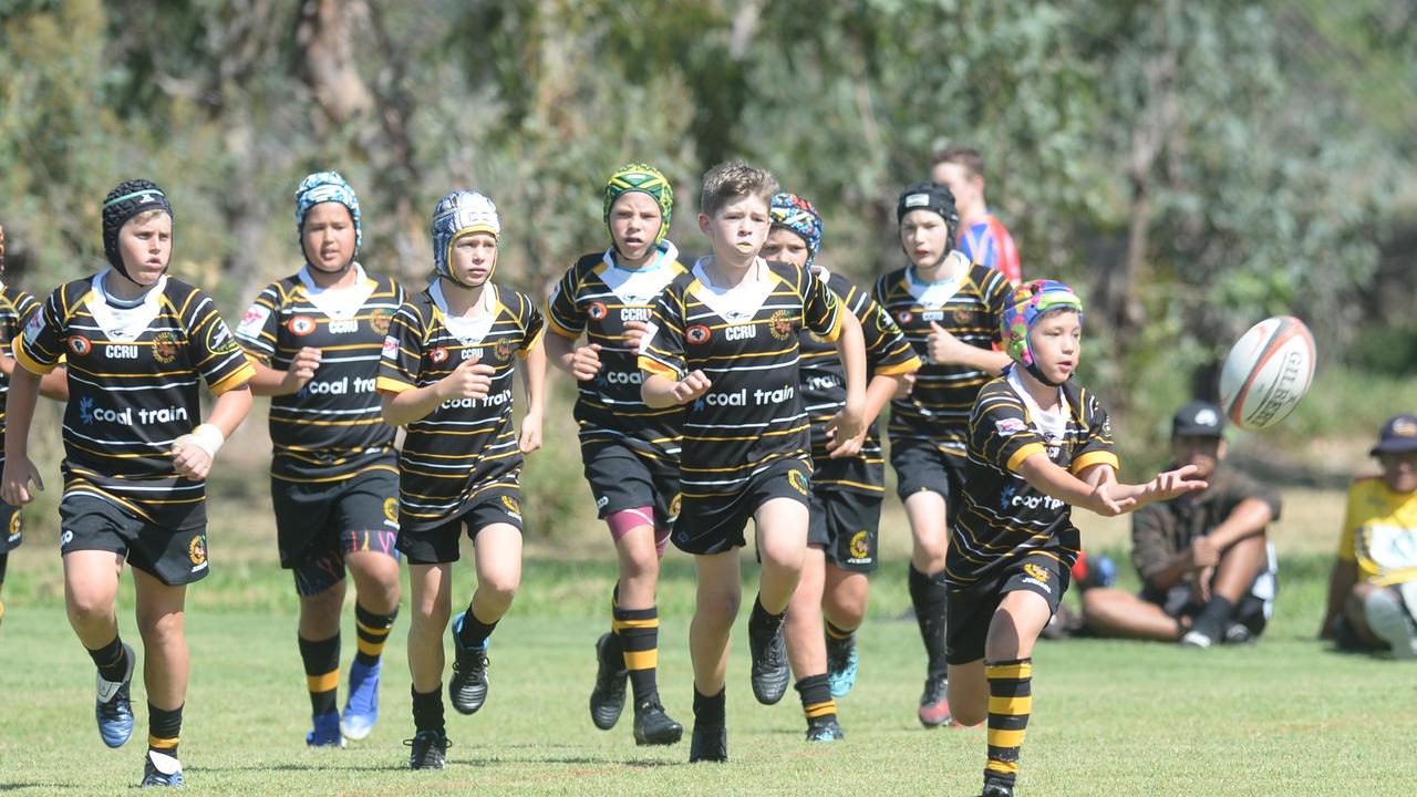 RUGBY UNION Junior U12s: Cap Coast's Jaxon Pambig with the ball