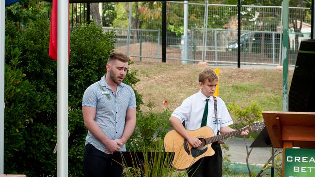 The national anthem was sung at Windaroo Valley State High
