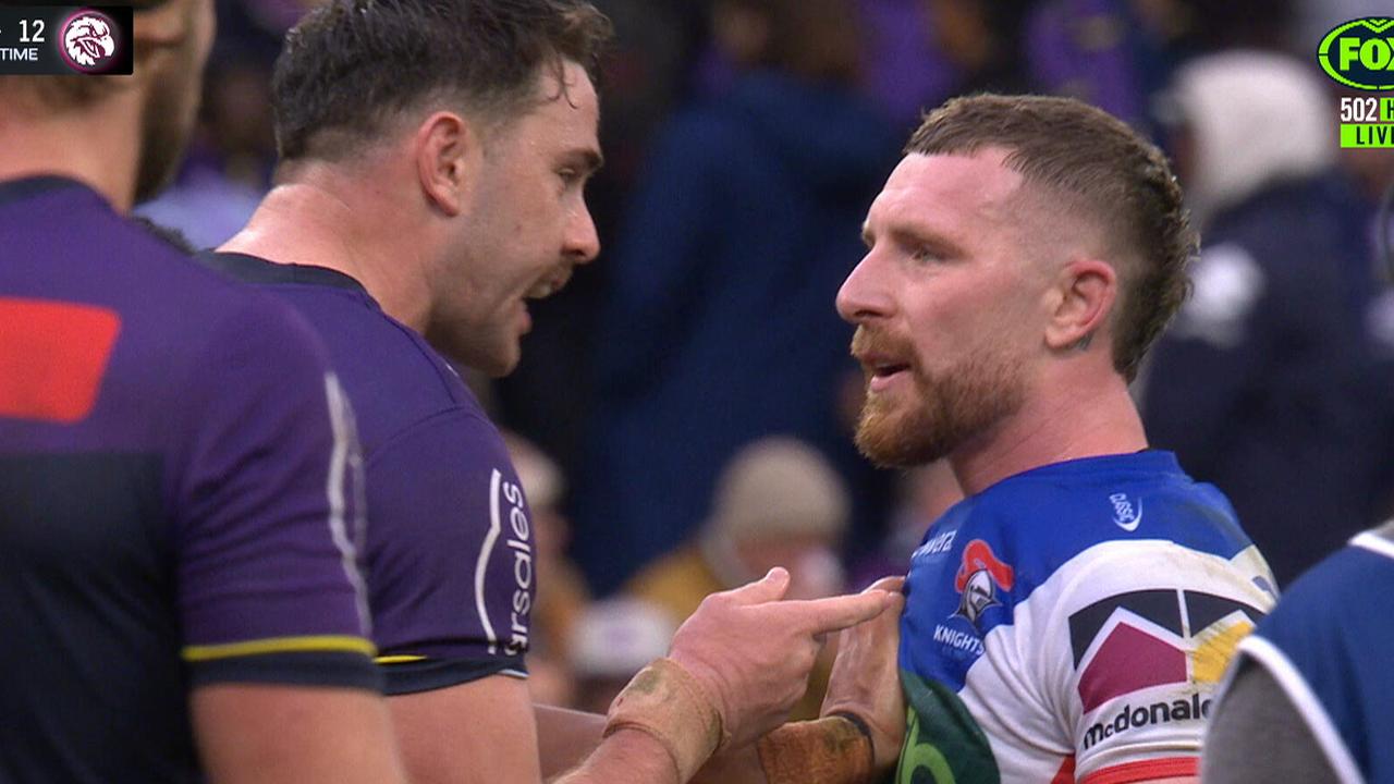 Frustrations ‘boil over’ at fulltime with heated skirmish between Hastings and Storm star