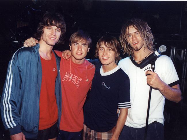 Take That were a quartet when they toured Australia in 1995 after the departure of Robbie Williams. Picture: News Corp Australia