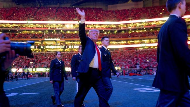 Like Oprah, President Donald Trump can work a crowd. (Pic: Andrew Harnik)