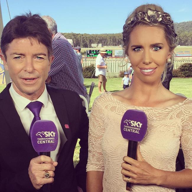 Sky Racing commentators John Scorse and Chynna Marston. Picture: Instagram