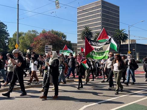 Pro-Palestine demonstrators block Melbourne streets