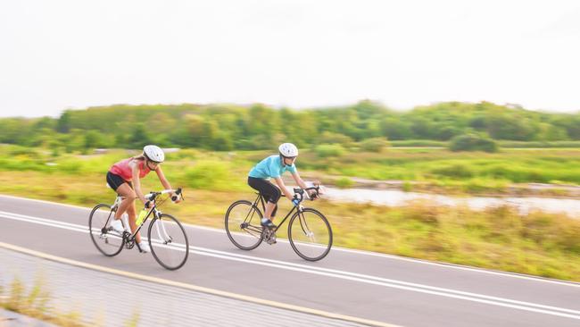 Cycling is a great way to stay fit.