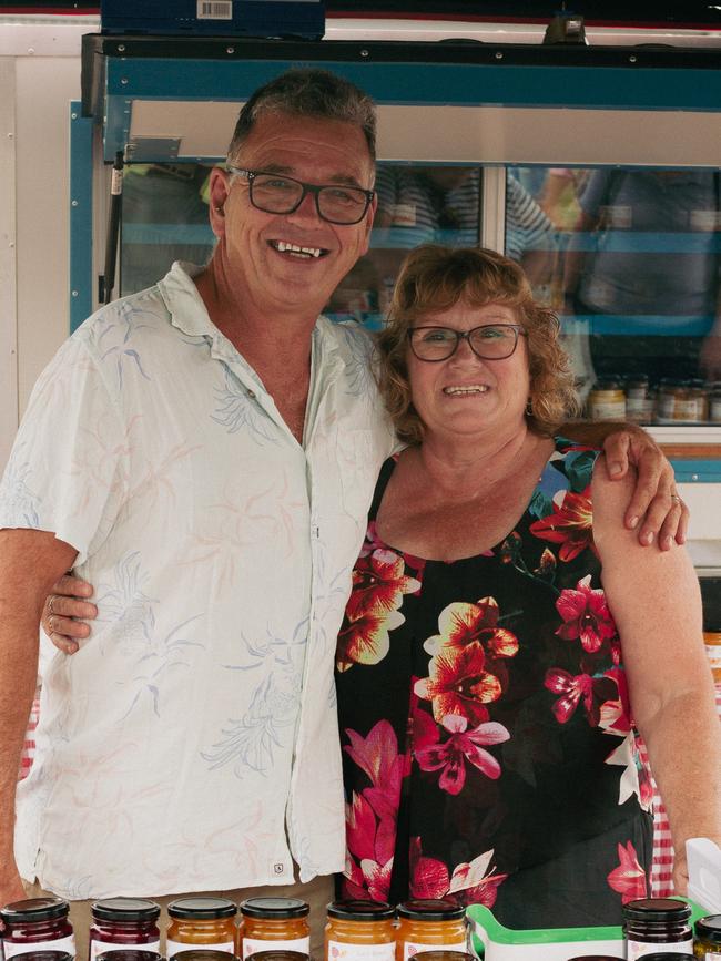 Don and Shirley Burridge of Lazy Ranch Preserves at the 2023 Gayndah Orange Festival.