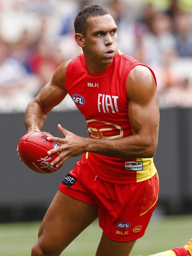 Harley Bennell in full flight for Gold Coast. Picture: Michael Klein