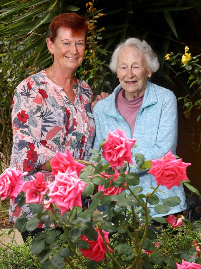 Mercy Place Rice Village Personal Care Assistant, Judith Booley, who has been going above and beyond at the home for over five years. Judith Booley with resident at Mercy Place Rice Village, Mary Cudmore. picture: Glenn Ferguson