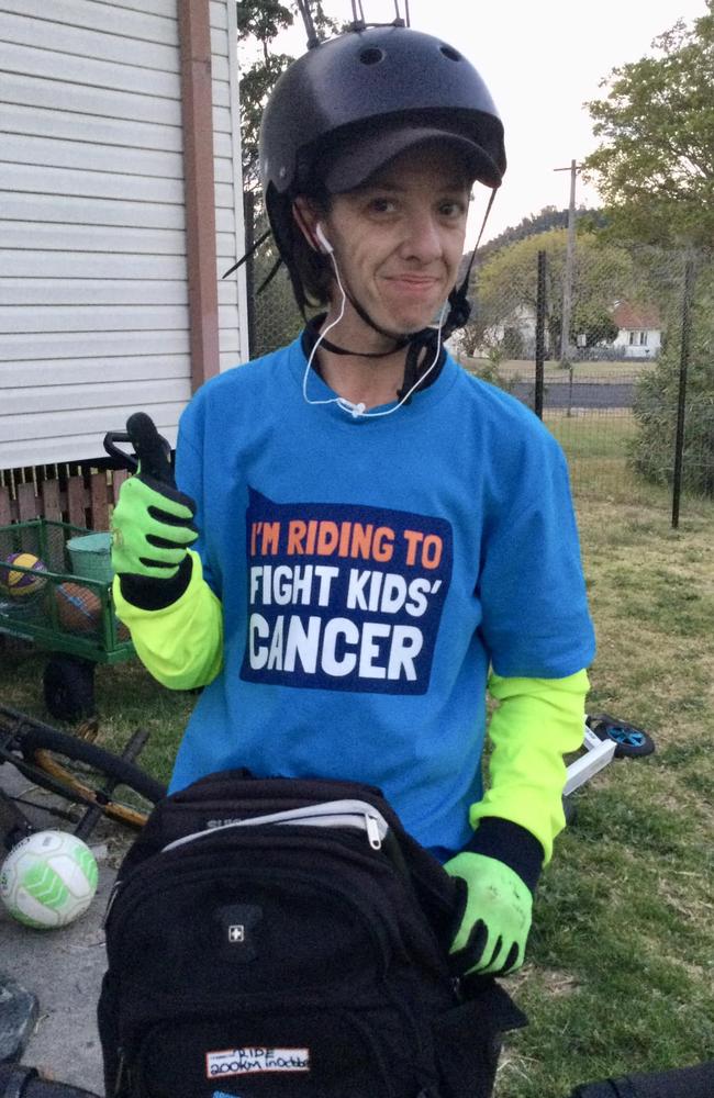 Kylie Hutchin is determined to ride 200km around Stanthorpe this month to raise awareness for kids with cancer. Photo: Contributed