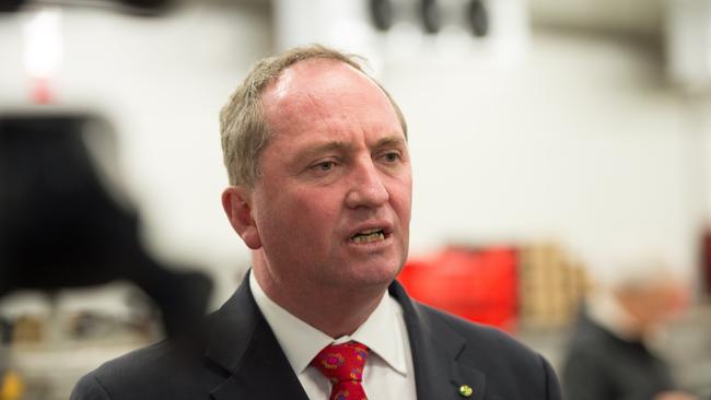 Barnaby Joyce member for new England, and Luke Hartsuyker member for Cowper visit OZ berries in woolgoolga.Photo Trevor Veale / Coffs Coast Advocate