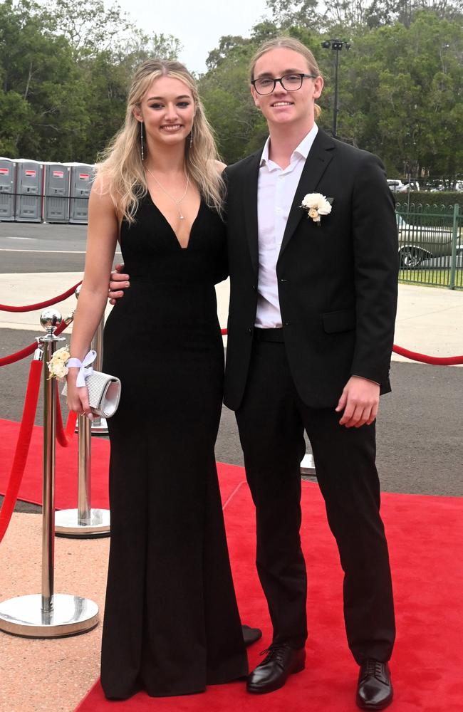 Kielana Clewett and Harrison Hockam at Pacific Lutheran College's 2023 formal. Picture: Tegan Annett
