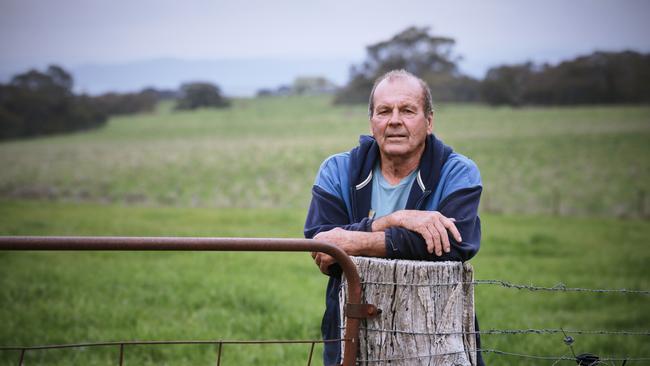 Phil Church at his property near the McPhillamys gold mine is unsure of whether the mine will eventually go ahead, and whether he’ll be able to stay. Picture: Graham Schumman,