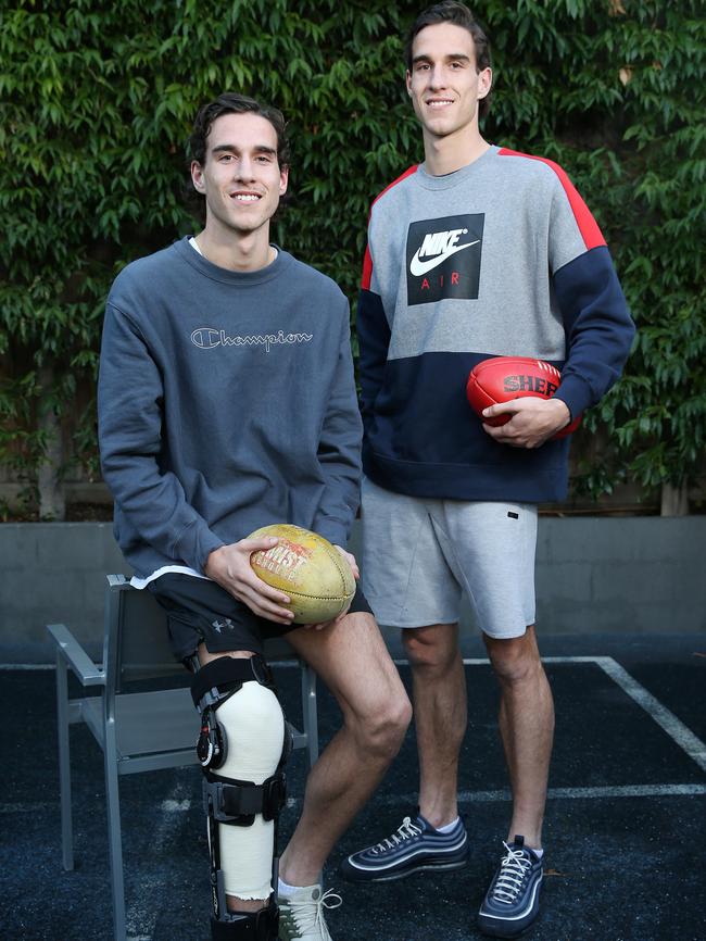 Victorian identical twins Max, left, and Ben King are both future top 10 AFL draft picks, despite Max’s ACL injury Picrure: Michael Klein