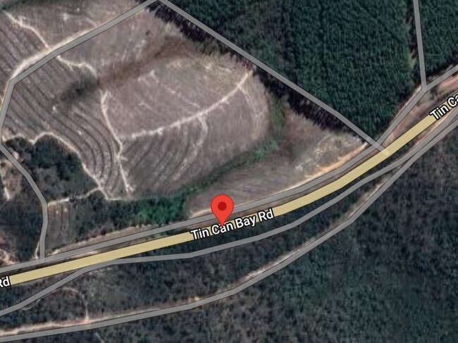 A Google Maps view of Tin Can Bay Road, Toolara Forest.