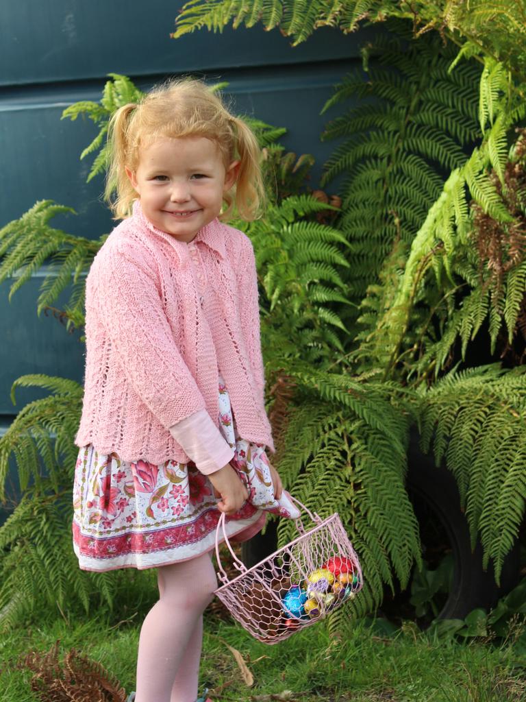 22/04/2019 - My sweetheart! Mila Van Vonderen on the search for Easter Eggs.(4yo DOB 04.04.16) Picture: Saga Hassinen