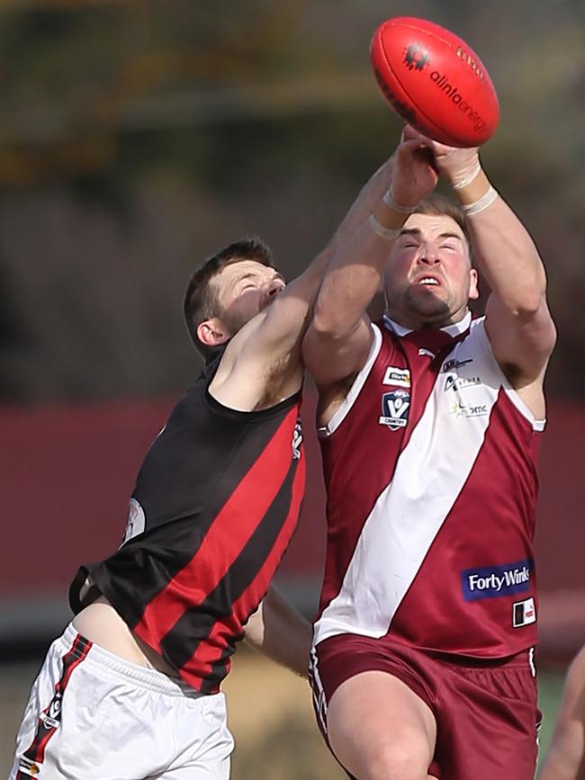 Brett Eddy, right, has left Traralgon after two seasons to join Pearcedale. Picture: Yuri Kouzmin